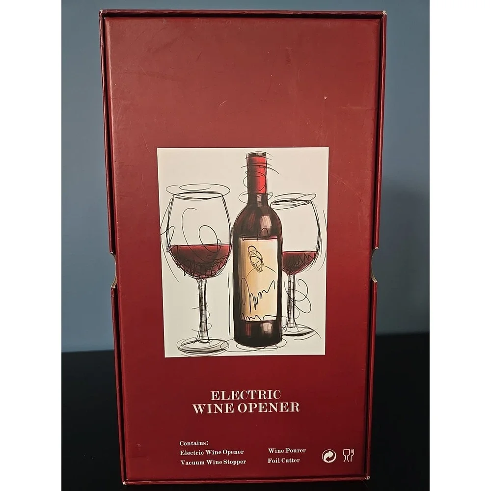Moderne Elegance Electric Wine Opener‎ Vacuum Wine Stopper Pourer Foil Cutter